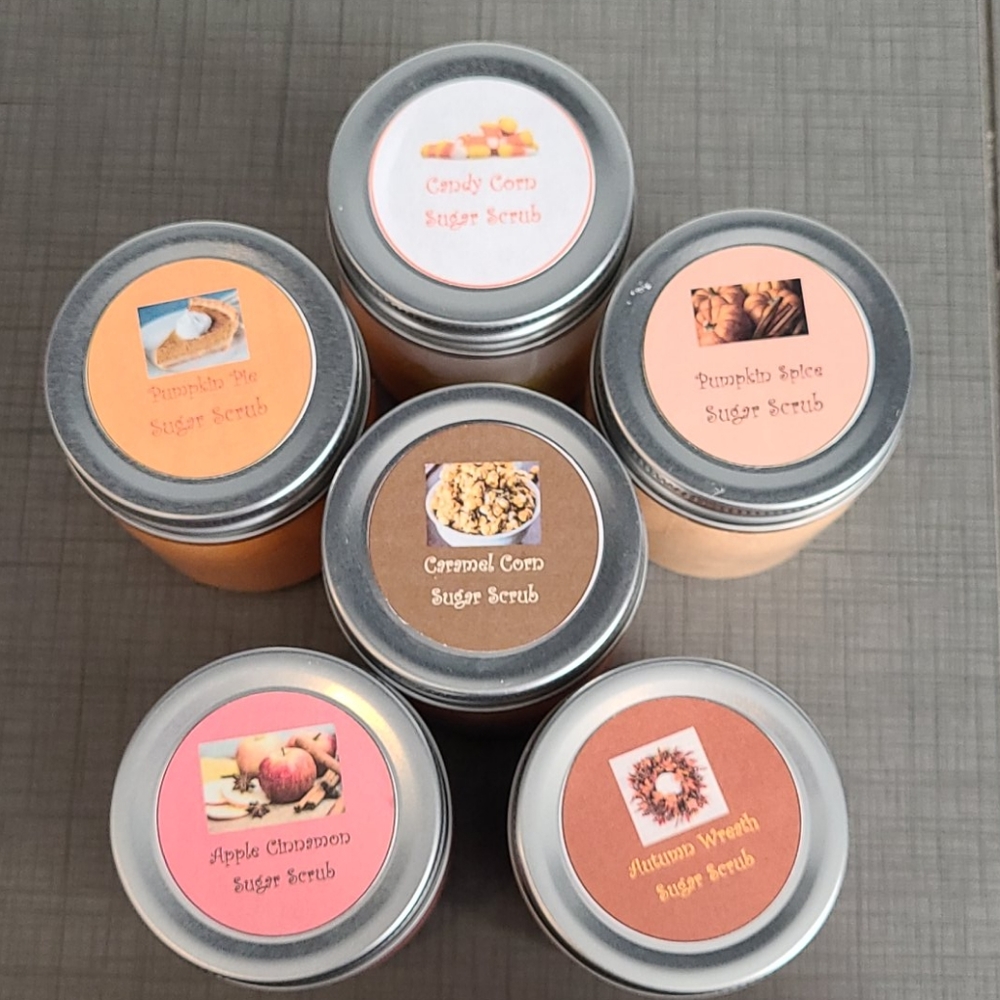 FALL SCENTS 🍂 Handmade SUGAR SCRUBS 8oz - Picture 2 of 2